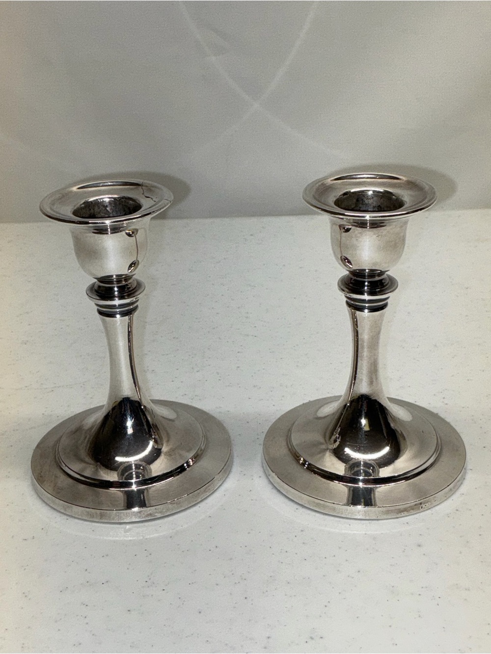 Vintage Oneida Silversmiths Candle Holders 4" Tall